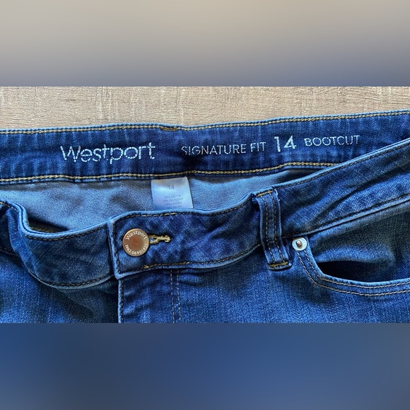 Westport (Dressbarn) women’s plus size 14 signature fit bootcut blue denim jeans - Picture 8 of 8